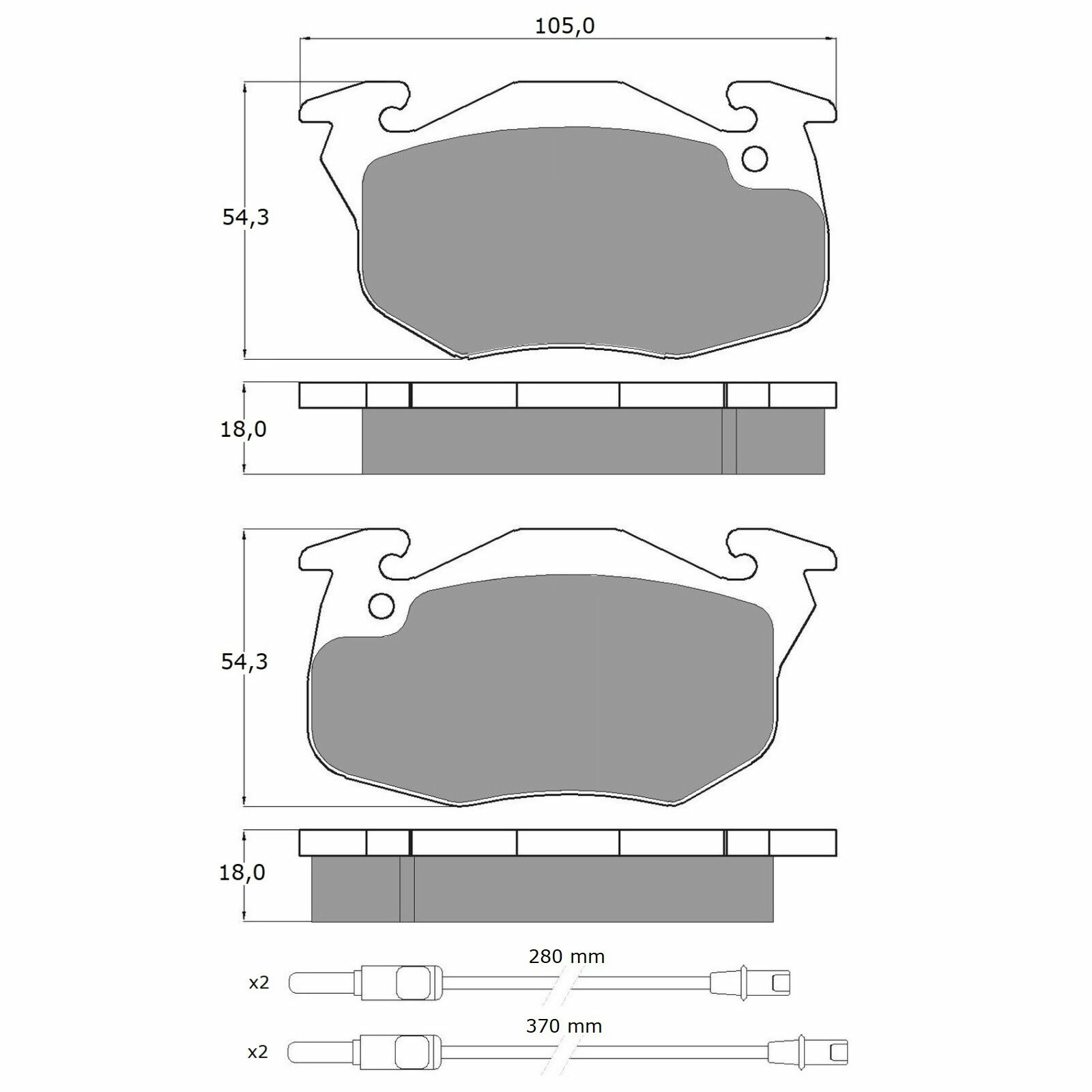 Sada brzdových destiček, kotoučová brzda TOMEX Brakes